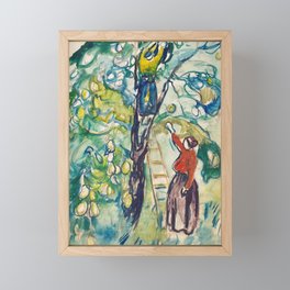 Edvard Munch - Woman Picking Fruit (Kvinner høster frukt) Framed Mini Art Print
