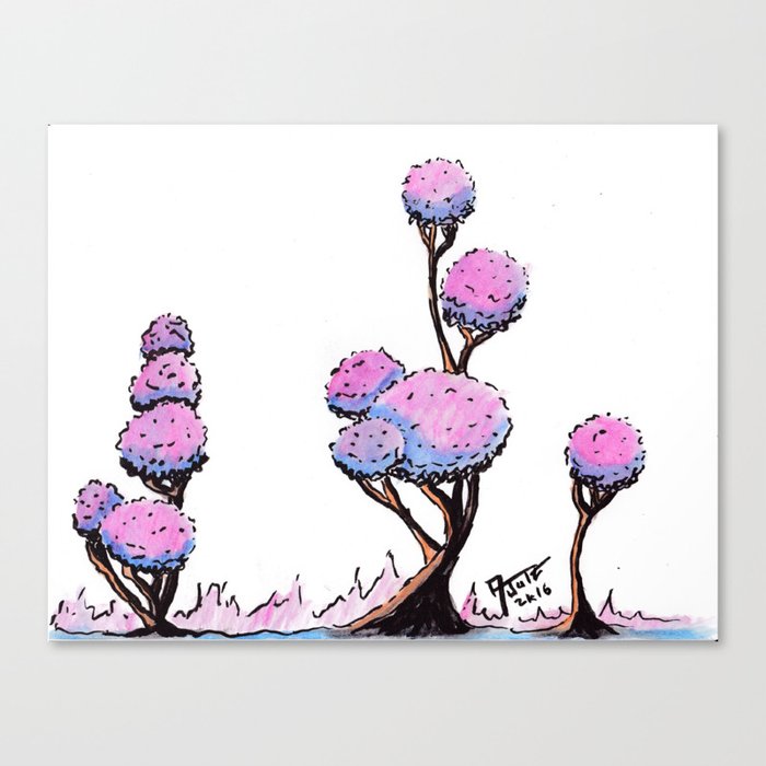 Cotton Candy Trees Canvas Print