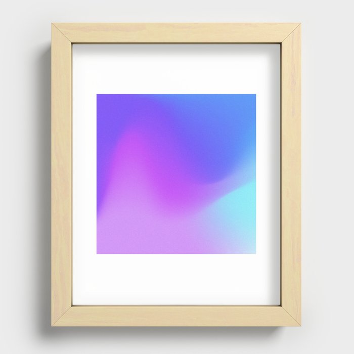Gradient Minimal Purple Aesthetic Recessed Framed Print