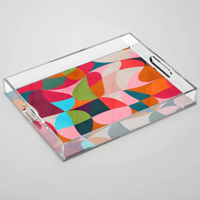 shapes spring colors Acrylic Tray