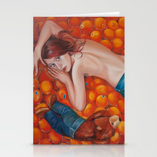 Lines of Me. Scarfy & Oranges. Stationery Cards