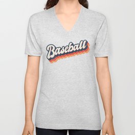 Baseball vintage retro desgin V Neck T Shirt