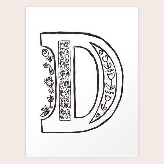 D is for Art Print