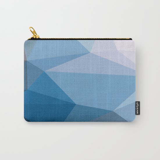 Shades Of Blue Triangle Abstract Carry-All Pouch