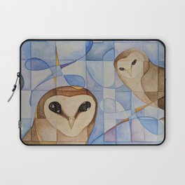 Not What They Seem Owls Geometric Abstract Laptop Sleeve