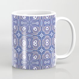 Periwinkle Blue Abstract Floral Pattern Illustration Mug