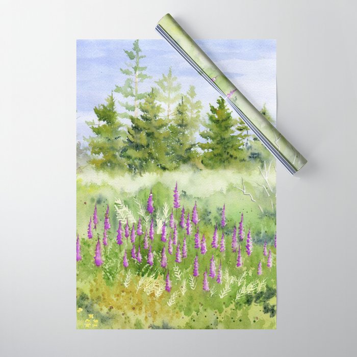 Wildflowers Impressions  Wrapping Paper