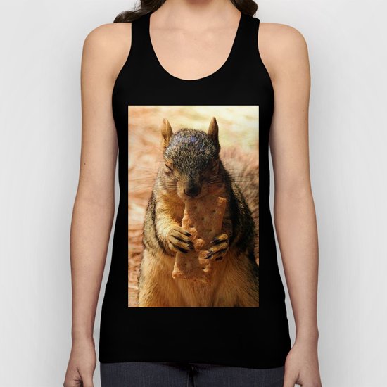 Contented Squirrel. © J. Montague. Unisex Tank Top
