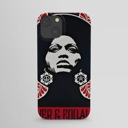 Angela Davis - Power & Equality - Power to the People - Red - African American Vintage Poster iPhone Case