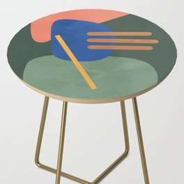 Nordic Scandi Colorful Abstract Shapes 2 Side Table