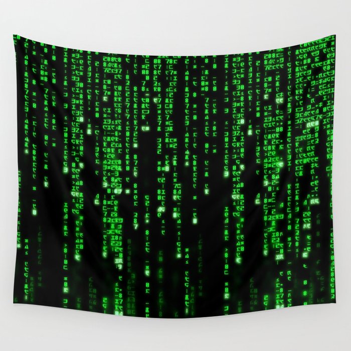 Matrix Binary Code Wall Tapestry