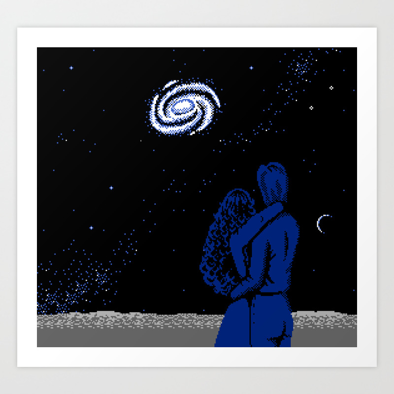 Cosmic Love Art Print By 8bit Society6
