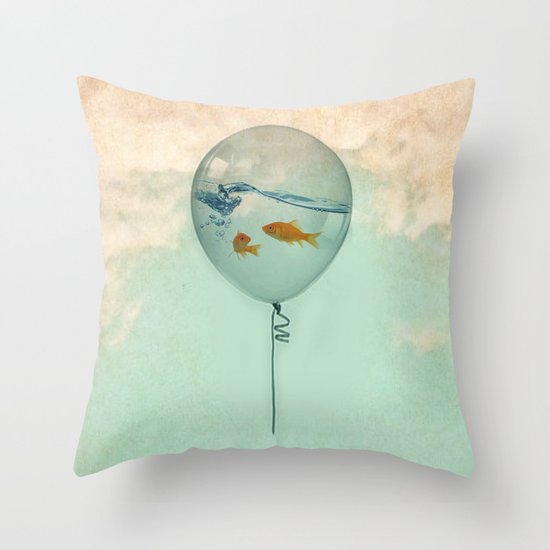 BALLOON FISH Throw Pillow