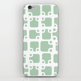 Mid Century Modern Abstract Pattern Sage Green 1 iPhone Skin