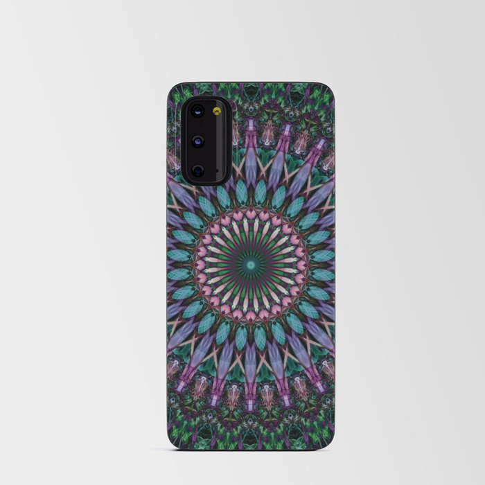 Blue,green and pink mandala Android Card Case