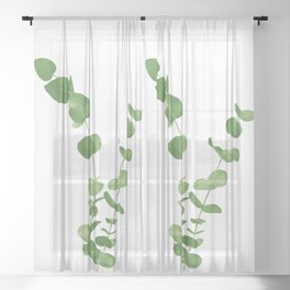Eucalyptus Leaves Dream #1 #foliage #decor #art #society6 Sheer Curtain
