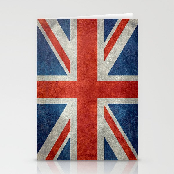 UK flag - Bright Grunge Stationery Cards
