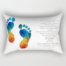 Go Barefoot - Sympathy Condolence Bereavement Art Rectangular Pillow