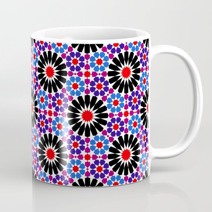 Zellige Fusion: Geometric Harmony in Andalusian Moroccan Tradition Coffee Mug