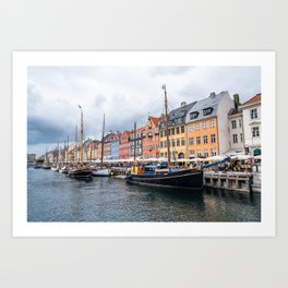 Nyhavn waterfront in Copenhagen Art Print