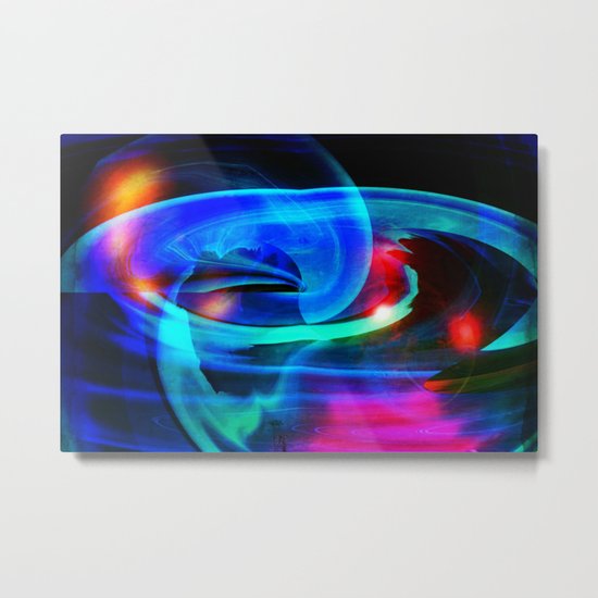 Alien Attack Abstract Metal Print