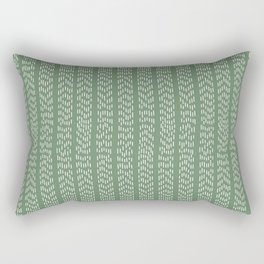 Wild at Heart - Green Woven Straw Rectangular Pillow