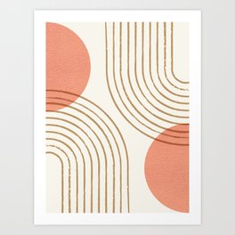 Sun Arch Double - Coral Art Print