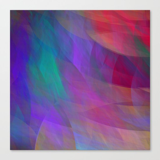 Color flames, artistic fractal abstract Canvas Print