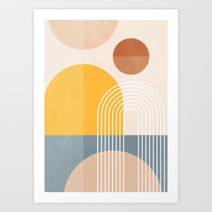 Minimal Geometric Shapes 164 Art Print