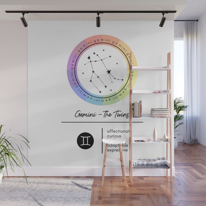 Gemini Zodiac | Color Wheel Wall Mural
