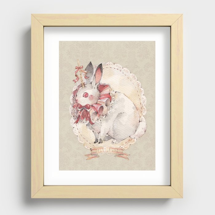 Unicorn Bunny Recessed Framed Print