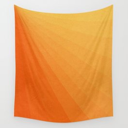 Shades of Sun - Line Gradient Pattern between Light Orange and Pale Orange Wall Tapestry