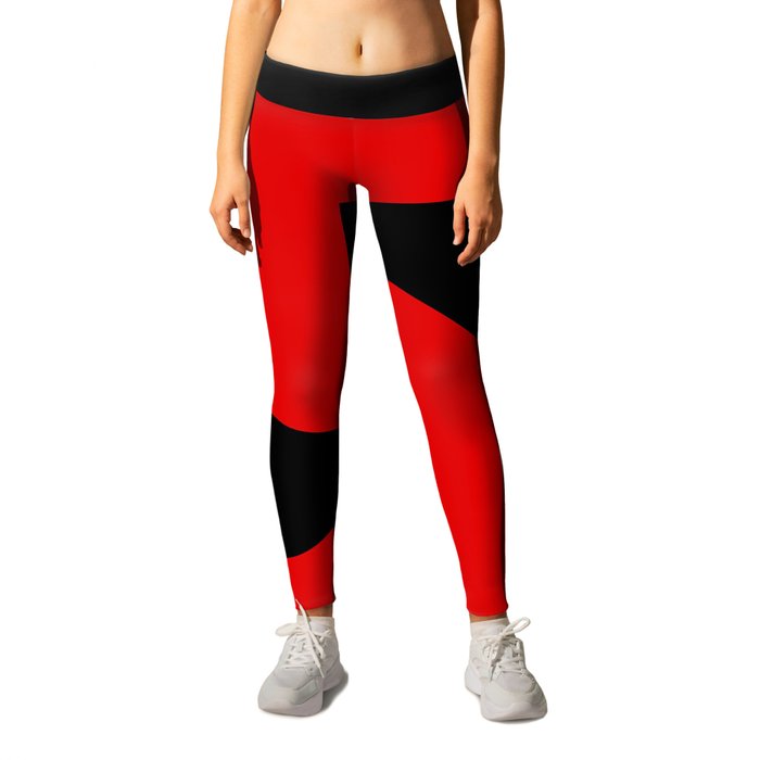 Number 5 (Red & Black) Leggings