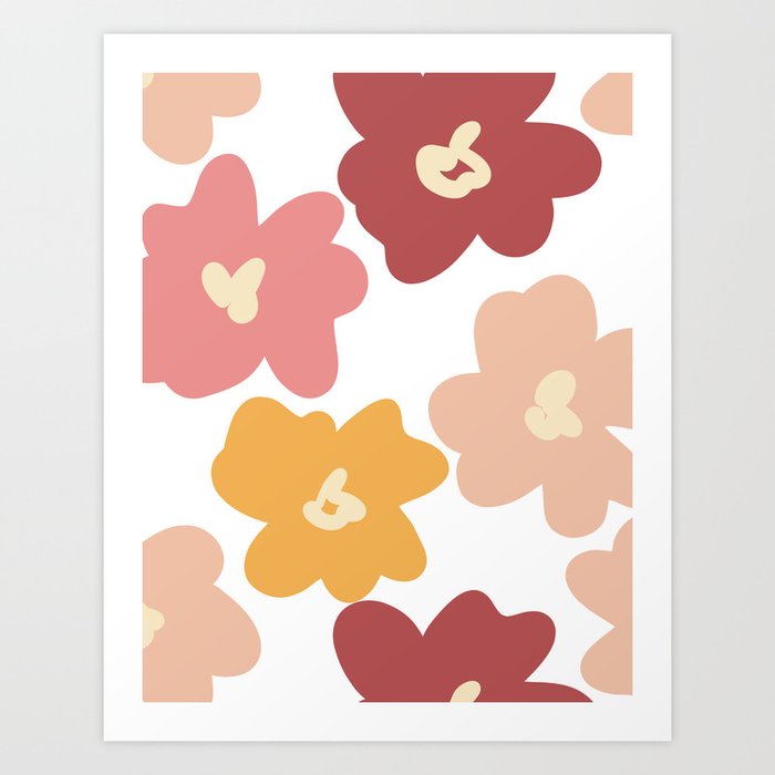  Sunny Summer Matisse Retro Flowers Art Print