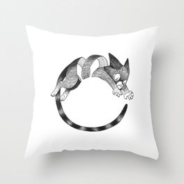 Cat Loop Throw Pillow