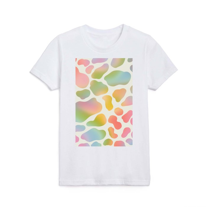 Cute Pastel Cow Spots Pattern \\ Multicolor Gradient Kids T Shirt