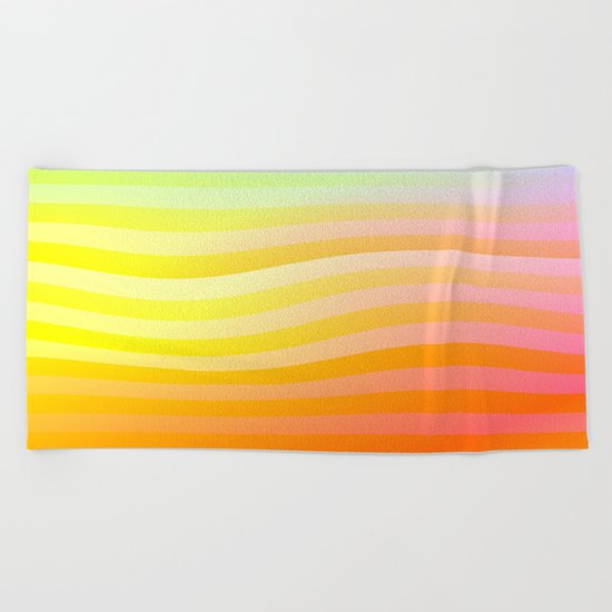 Evening Waves Beach Towel