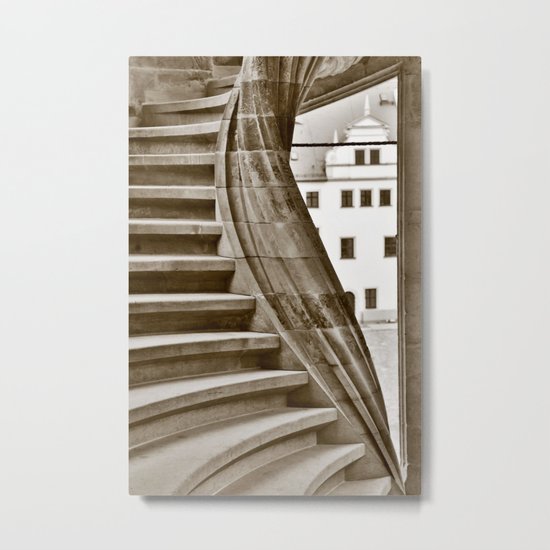 Sand stone spiral staircase 12 Metal Print