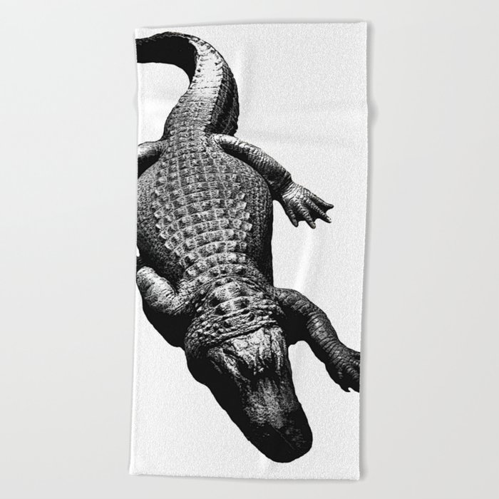 Alligators Love to Swim Beach Towel