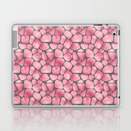 Pink Grey Giraffe Skin Print Laptop Skin