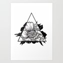 Anti-Flower Art Print by dopeartabi