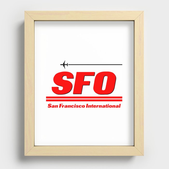 SFO Recessed Framed Print