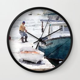 Lobster Boat Wall Clock