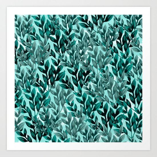 Leaf pattern II Art Print