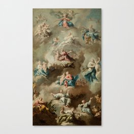 Allegorical Religious Scene with the Virgin Mary  Canvas Print