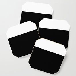 Color Block-Black and White Coaster