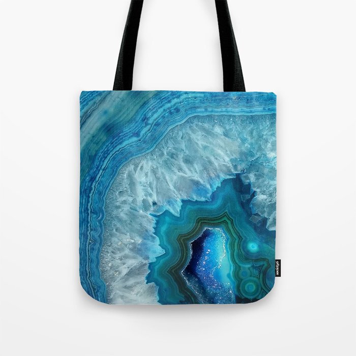 Turquoise Blue Agate Tote Bag