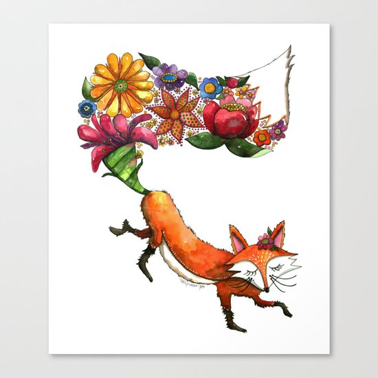 Hunt Flowers Not Foxes One Canvas Print