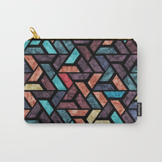 Seamless Colorful Geometric Pattern XV Carry-All Pouch