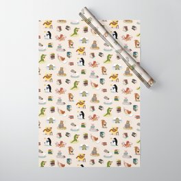Animal Readers Wrapping Paper